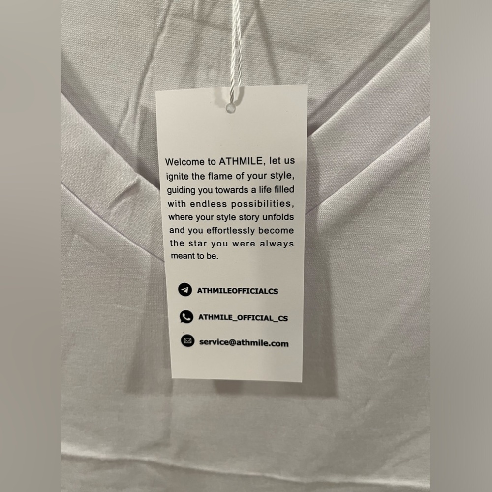 White V-Neck Shirt - Picture 5 of 6